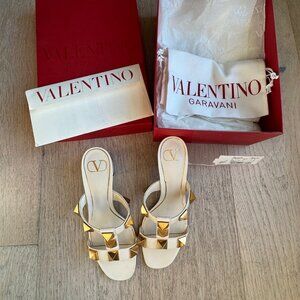 Roman Stud Calfskin Slide Sandal 60 Mm